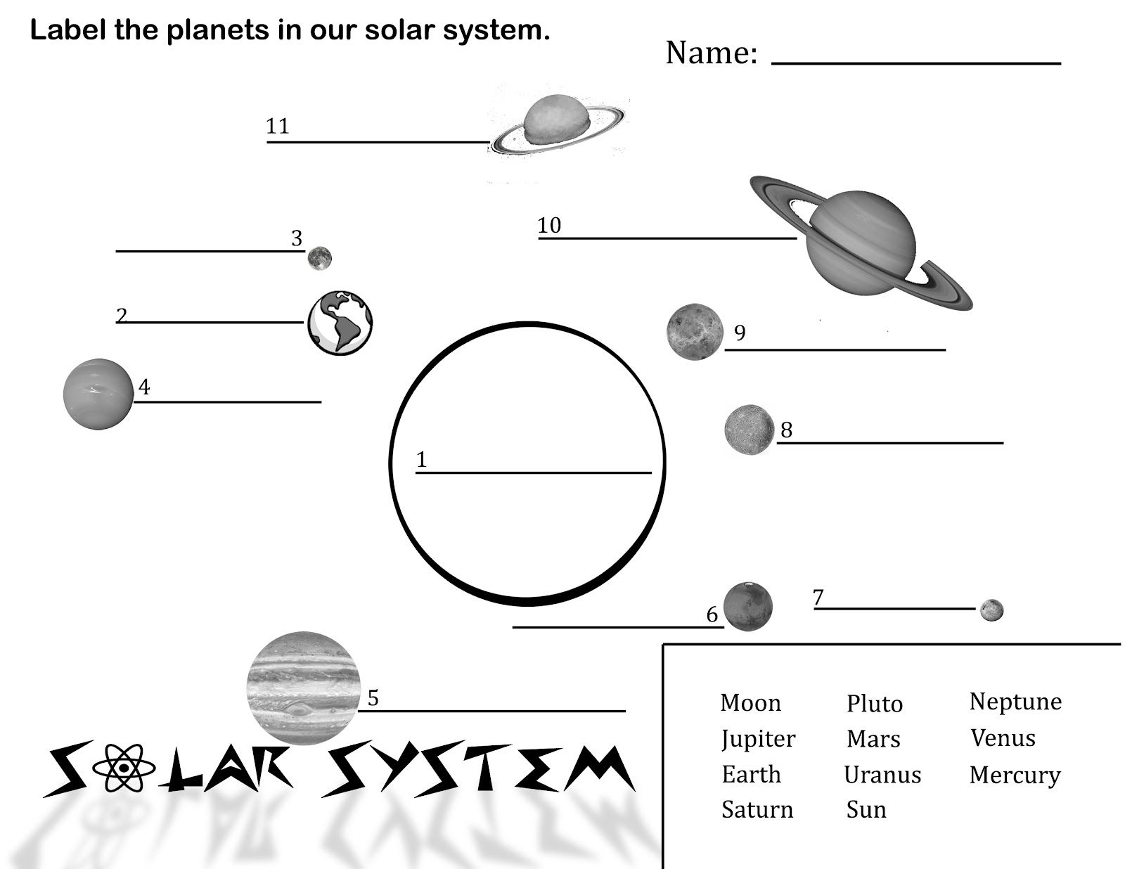 Free Printable Solar System Coloring Pages For Kids | Science | Free Printable Solar System Worksheets