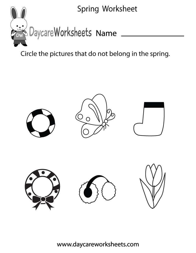 Free Printable Spring Worksheet For Preschool | Spring Printable Worksheets For Preschoolers