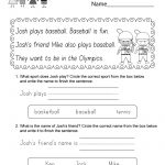 Free Printable Summer Olympics Reading Worksheet For Kindergarten | Olympic Printable Worksheets