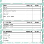 Free Printable: Vacation Travel Budget Worksheet | Diy / Did That | Vacation Budget Worksheet Printable