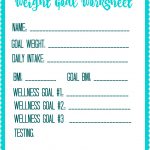 Free Printable Weight Loss Goal Worksheet   Debt Free Spending | Free Printable Calorie Counter Worksheet