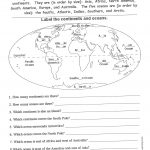 Free Printable Worksheets On Continents And Oceans   Google Search | Free Printable Geography Worksheets