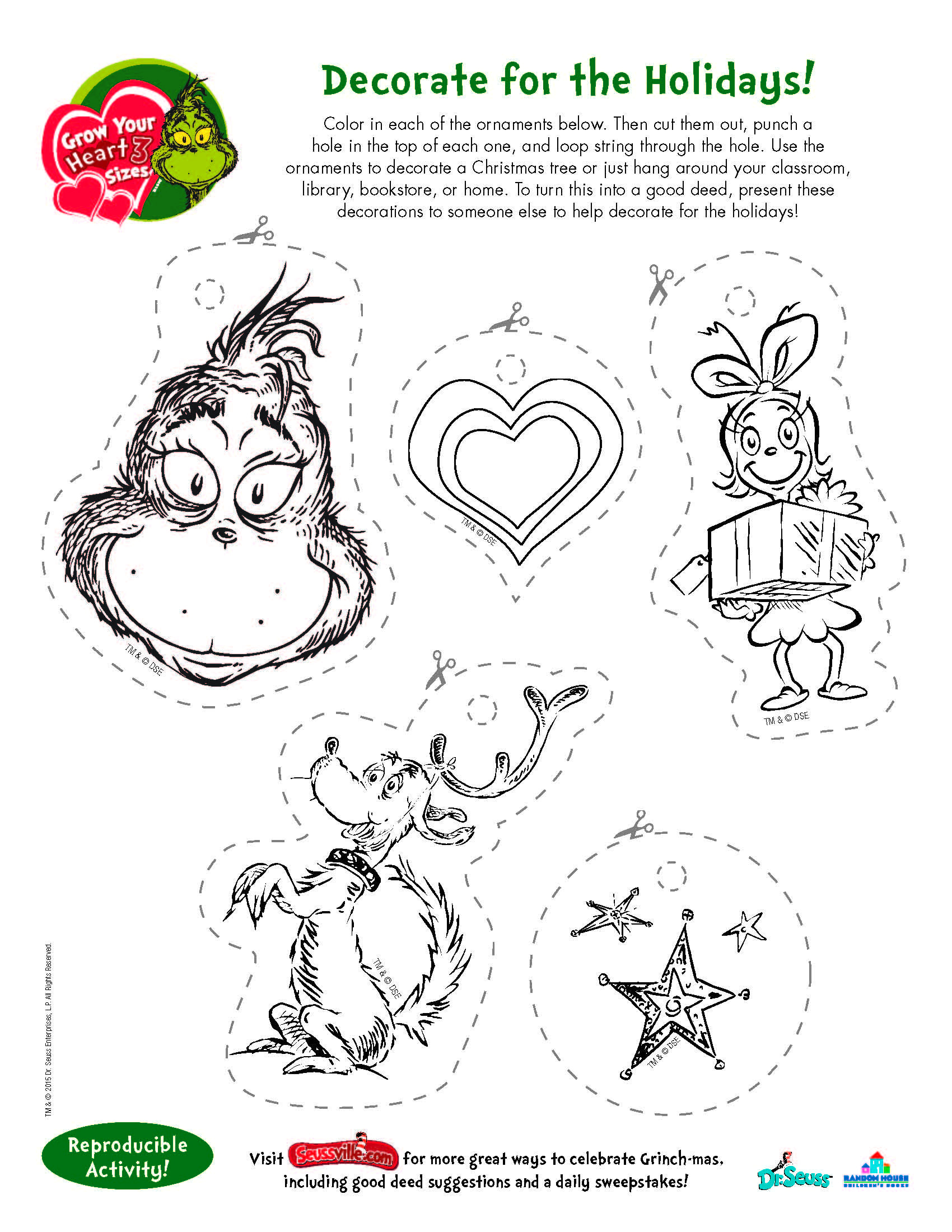 Free Printables And Wonderful Activities From None Other Than The | Free Printable Grinch Worksheets