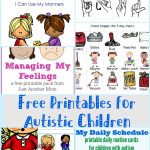 Free Printables For Autistic Children And Their Families Or Caregivers | Free Printable Autism Worksheets
