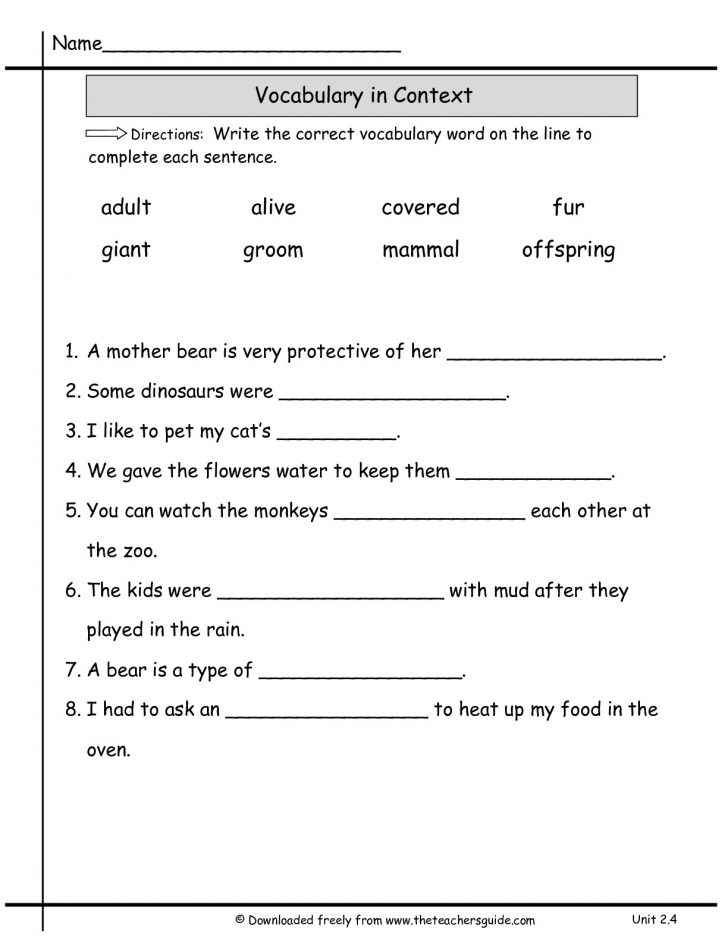 Free Second Grade Science Worksheets For Learning - Math Worksheet ...
