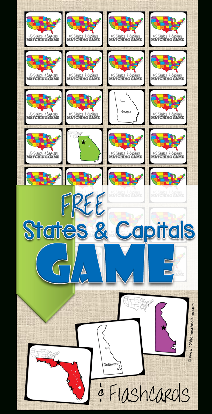 Free State Capitals Game | 123 Homeschool 4 Me | Free Printable States And Capitals Worksheets