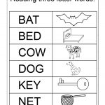Free Worksheets For Kindergarten Three Letter Words With Preschool | Free Printable Ay Word Family Worksheets