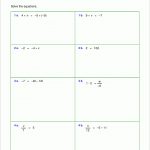 Free Worksheets For Linear Equations (Grades 6 9, Pre Algebra | Free Printable Pre Algebra Worksheets