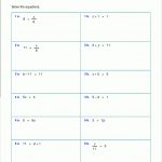 Free Worksheets For Linear Equations (Grades 6 9, Pre Algebra | Free Printable Pre Algebra Worksheets