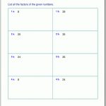 Free Worksheets For Prime Factorization / Find Factors Of A Number | Gcf And Lcm Worksheets Printable