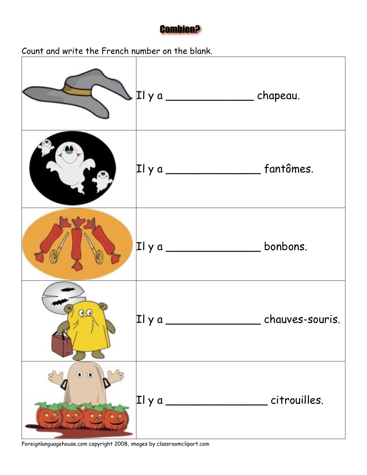 French Worksheets - Halloween | French Activities | French | Free Printable French Halloween Worksheets