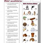 Funsheet For Beginners: Native Americans (Indians) Worksheet   Free | Indian In The Cupboard Free Printable Worksheets