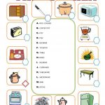 Furniture In The Kitchen Worksheet   Free Esl Printable Worksheets | Kitchen Utensils Printable Worksheets
