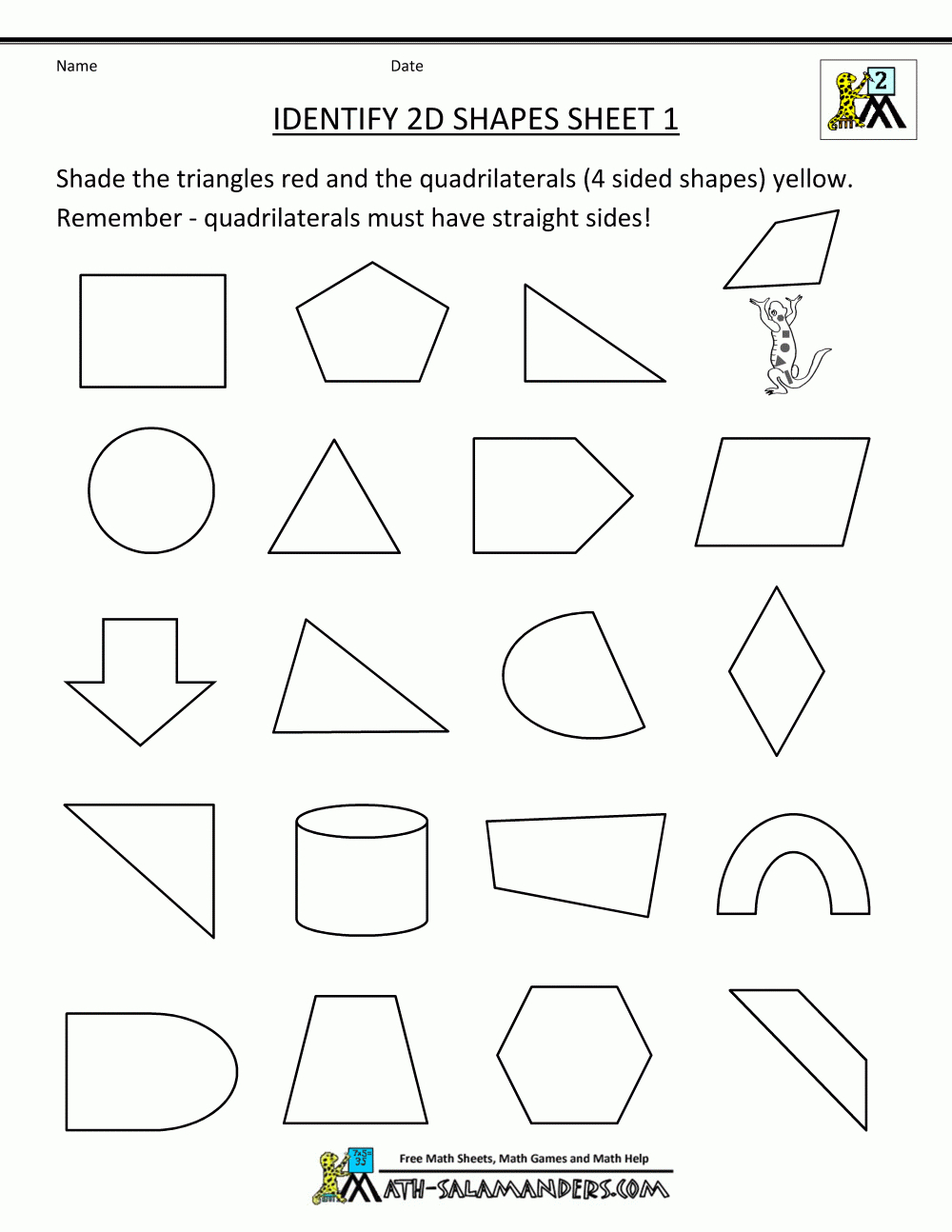 Geometry-Printable-Worksheets-Identify-2D-Shapes-1.gif 1,000×1,294 | Printable Symmetry Worksheets