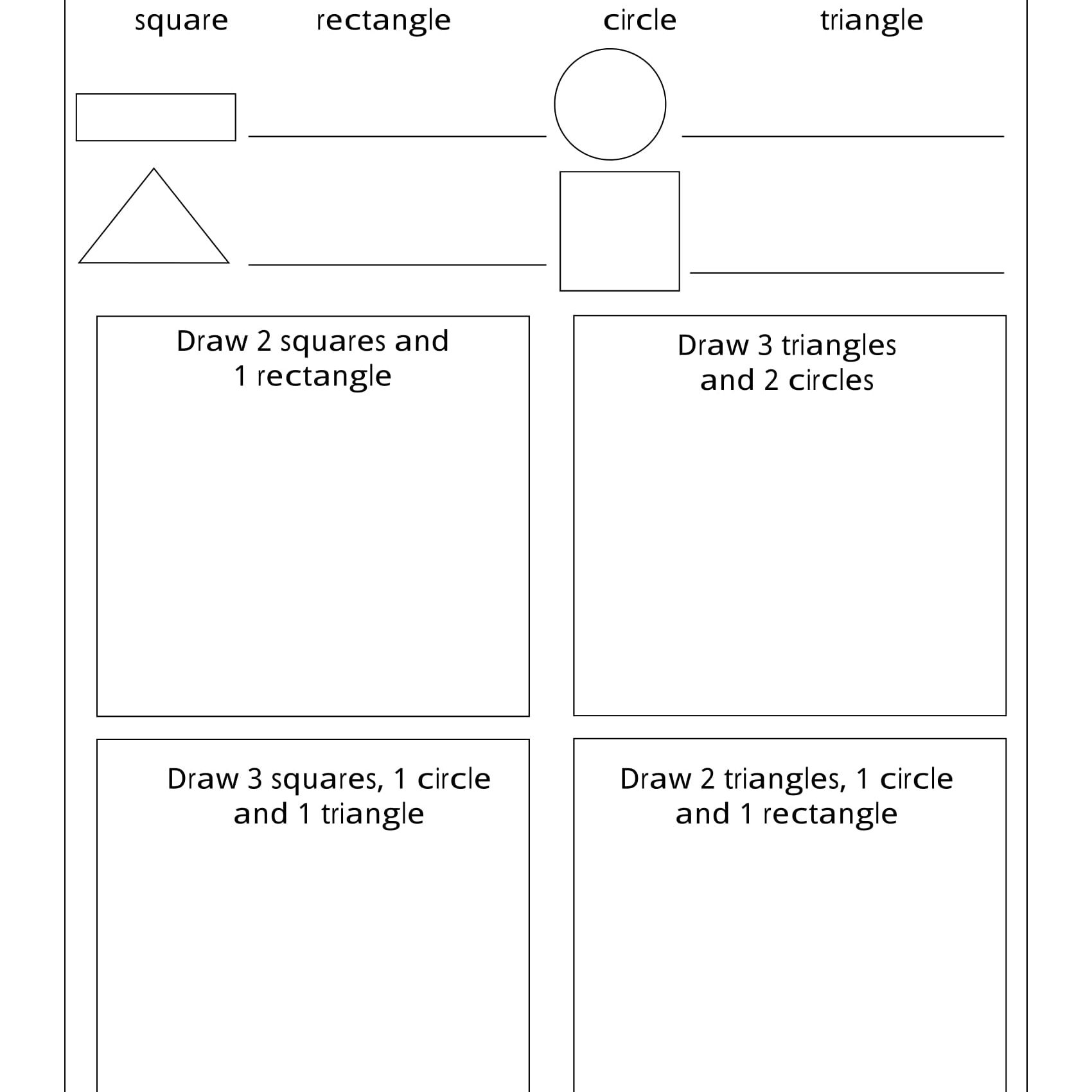Geometry Worksheets For Students In 1St Grade | Printable Computer Worksheets For Grade 2