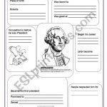 George Washington   Esl Worksheetsvetic | Free Printable George Washington Worksheets