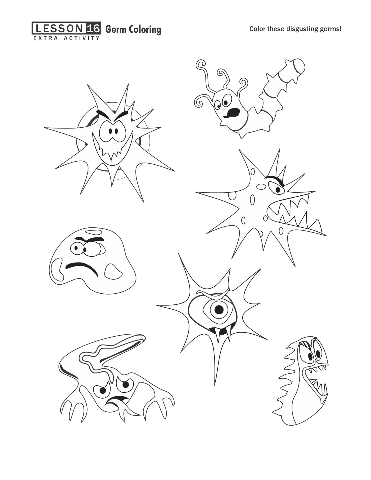 Germs Lesson Activities Worksheet Ourtimetolearn - Look Under | Germs Worksheets Printables