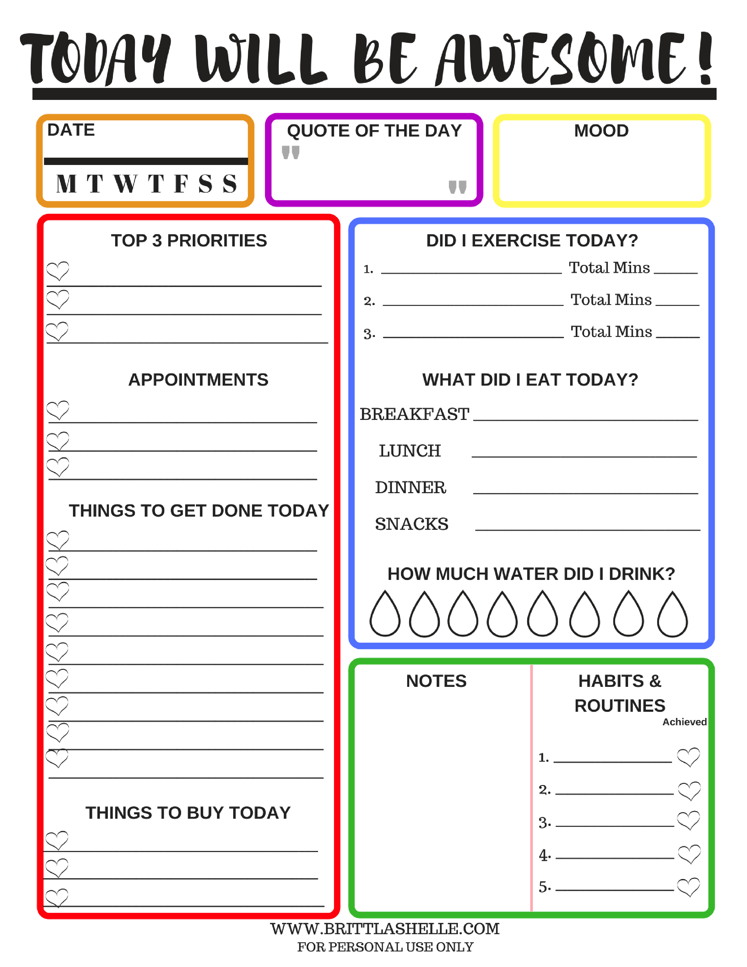 Free Goal Setting Worksheet For Students