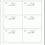 Grade 5 Multiplication Worksheets | 3 Digit By 1 Digit Multiplication Worksheets Printable
