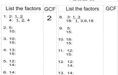 Free Printable Greatest Common Factor Worksheets