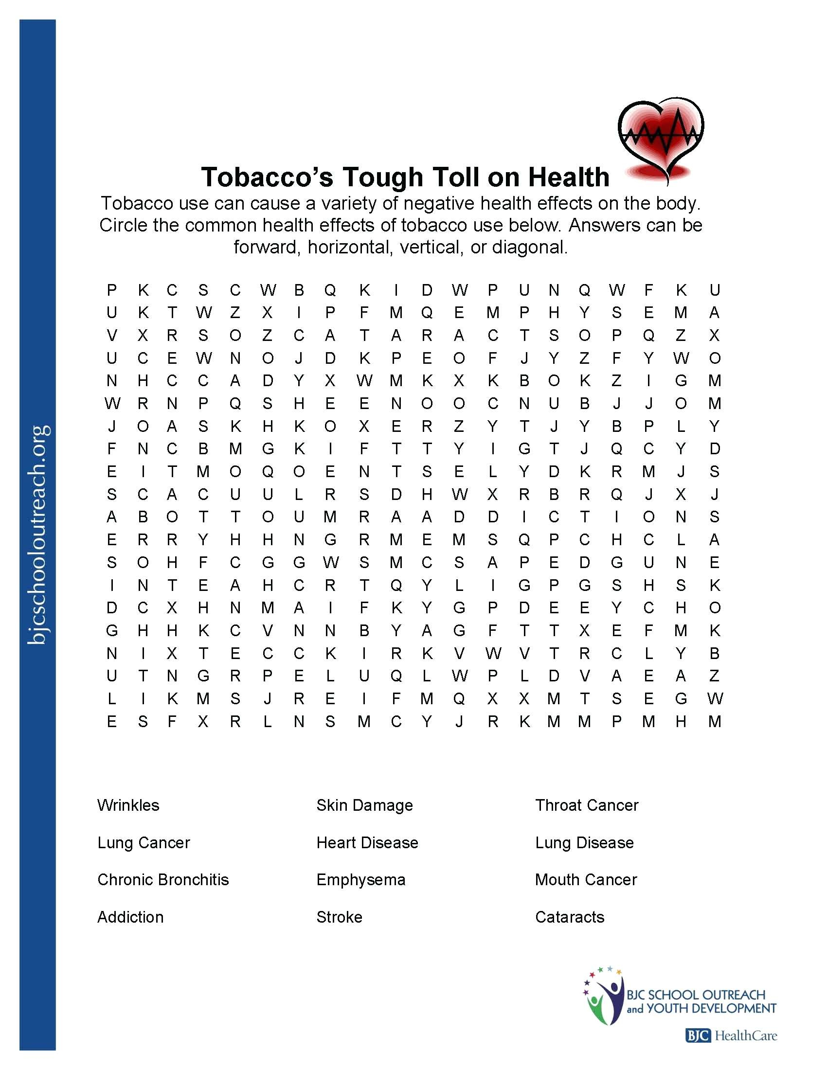 Health Worksheets Health Worksheets Pdf Grade 3 – Myheartbeats.club | Free Printable Health Worksheets For Middle School