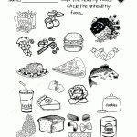 Healthy Vs Unhealthy Food Choices Worksheet. Use It As A Warm Up | Free Printable Healthy Eating Worksheets