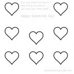 Heart Counting Printable Preschool Worksheet : Woman Of Many Roles | Free Printable Preschool Valentine Worksheets