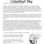 Here's An Easy Free Comprehension Worksheet About The History Of | Columbus Day Worksheets Printable