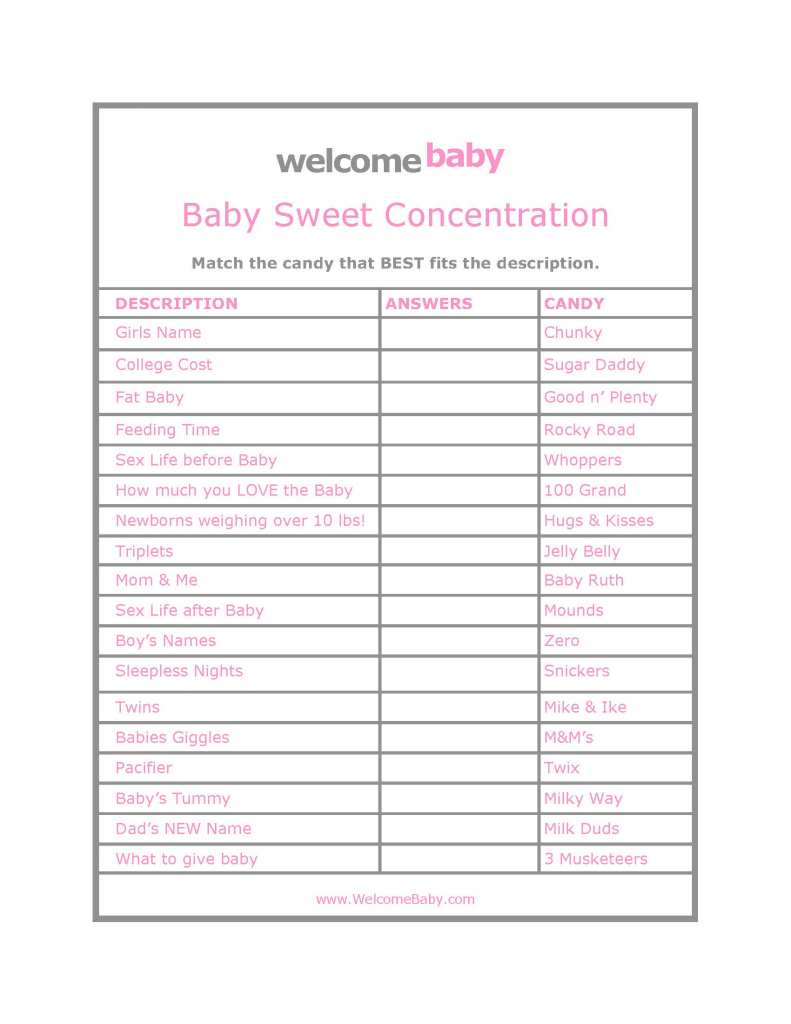 High Quality Free Baby Shower Games Printouts - Ideas House Generation | Free Baby Shower Games Printable Worksheets