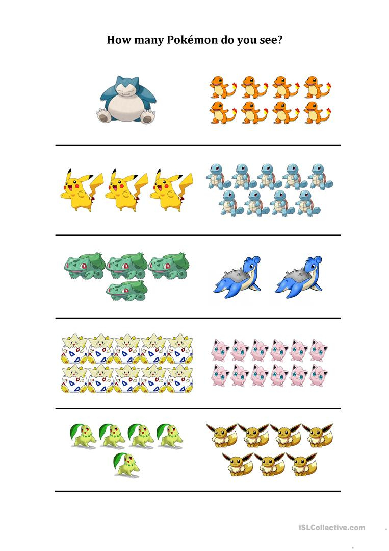 Pokemon Worksheets Free Printable