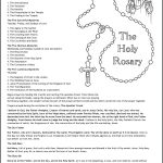 How To Pray The Rosary Coloring Page For Kids   Thecatholickid | Free Printable Rosary Worksheets