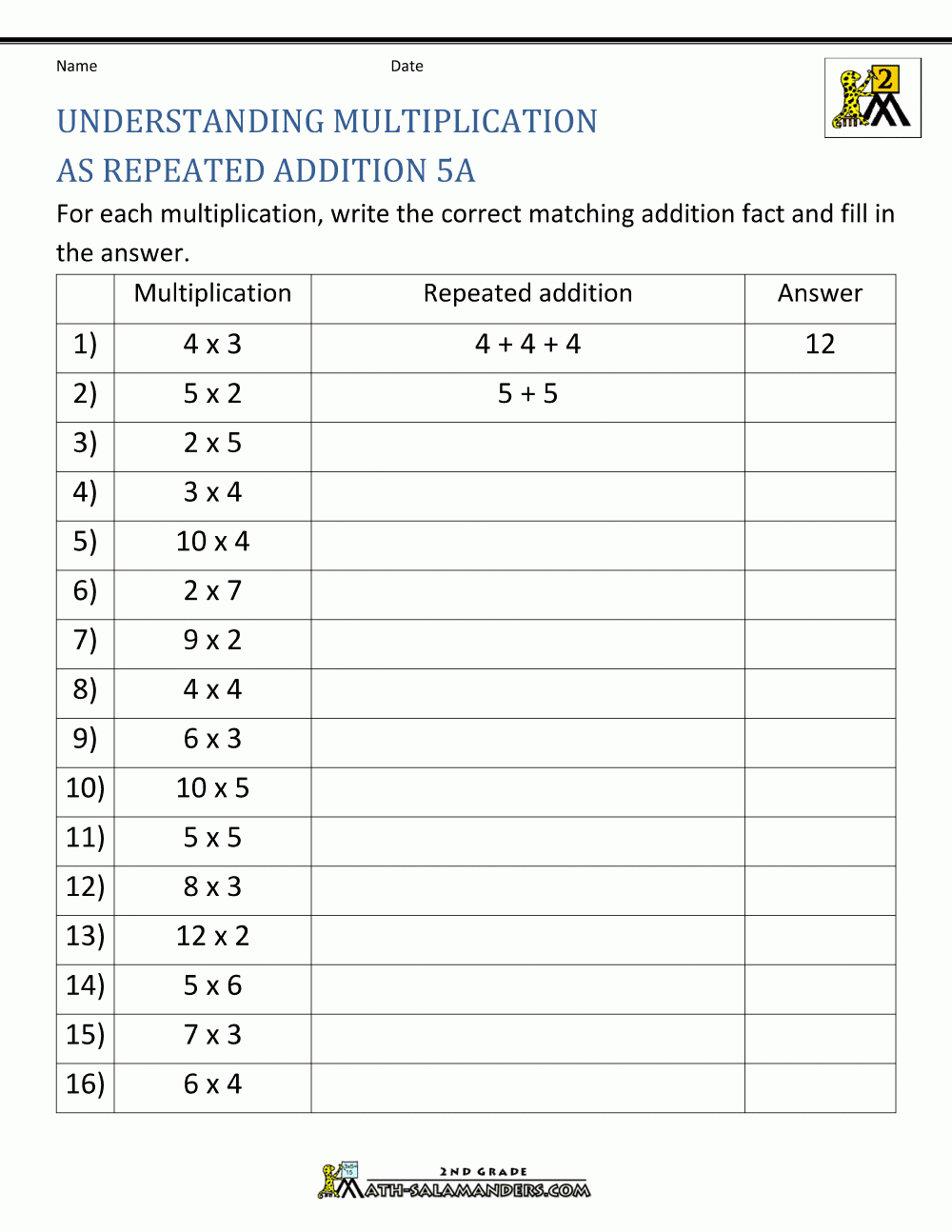 How To Teach Multiplication Worksheets | Teacher Printable Worksheets