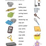 How Well Do Your Little Chefs Know Their Cooking Supplies | Kitchen Utensils Printable Worksheets