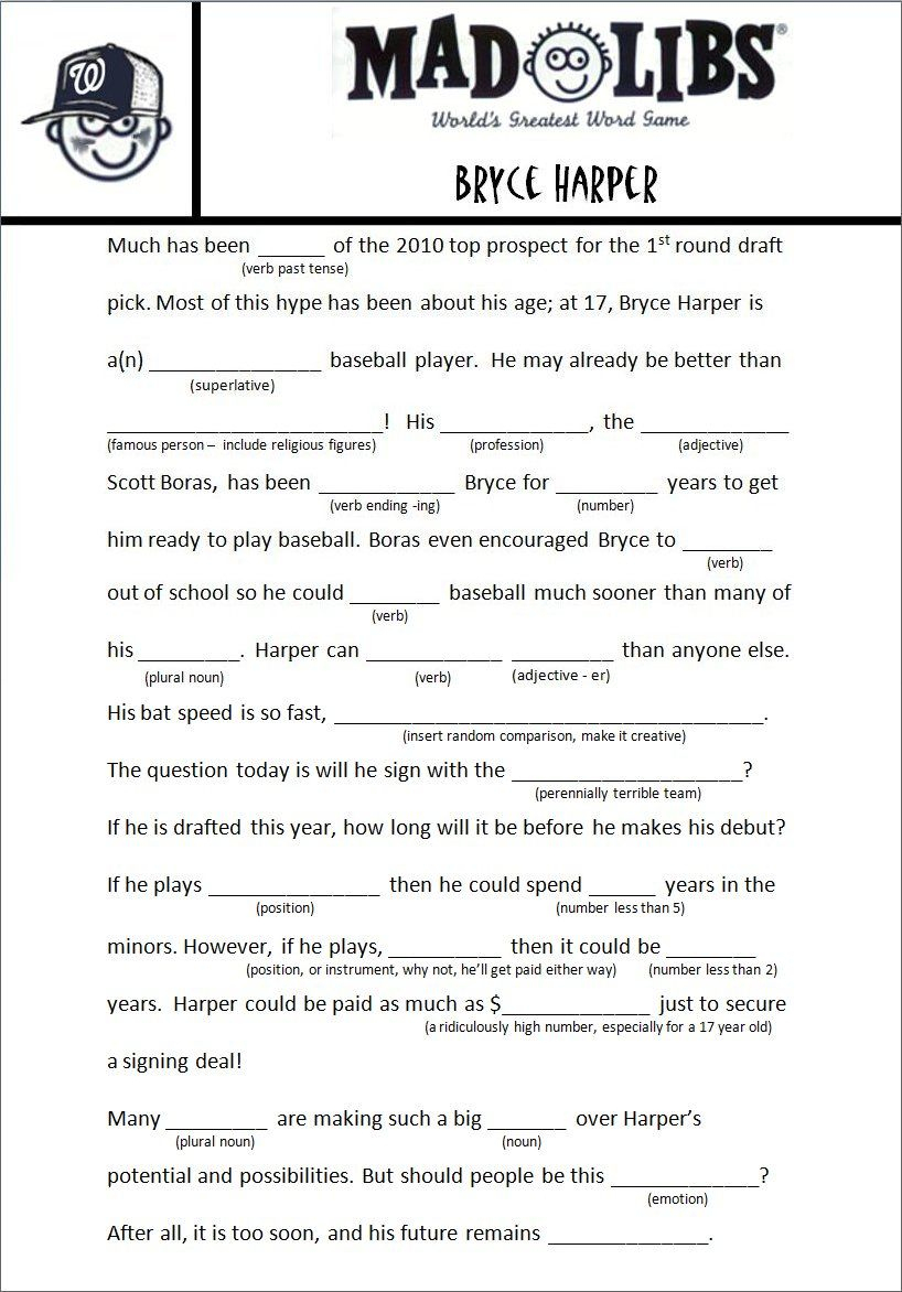 If You Give A Mad Lib Writing Activities For Kids Mad Libs Funny Mad Libs Printable