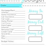 Impressive Simple Budget Template Printable Ideas Weekly Form | Simple Budget Worksheet Printable