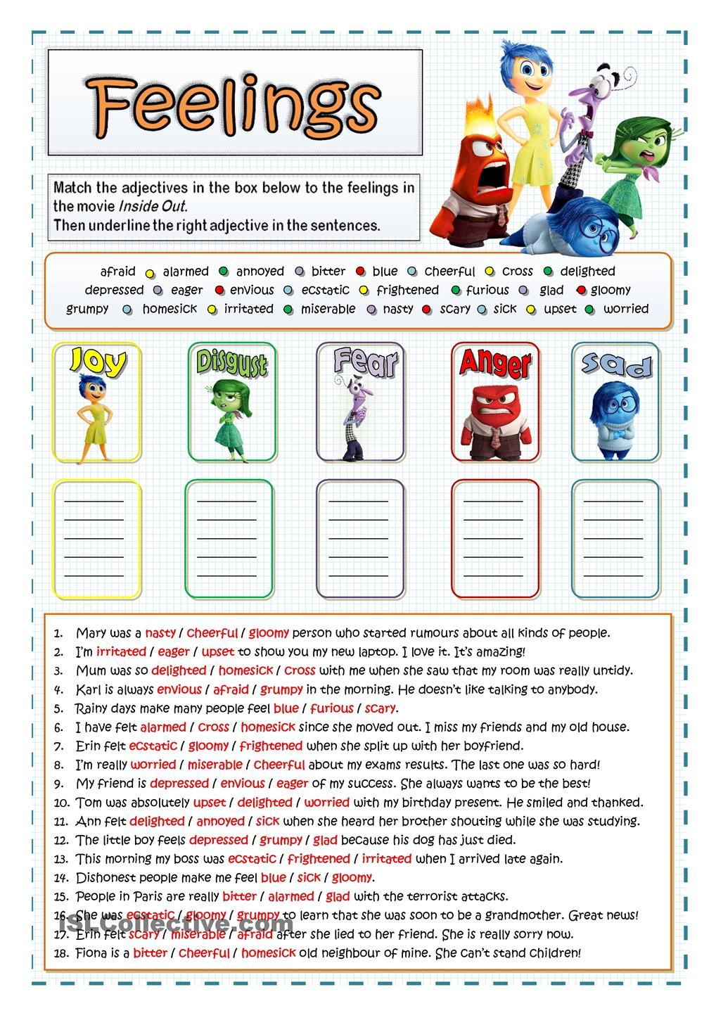 Emotional Intelligence Activities For Children Printable Worksheets