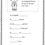 Je Me Presente. Easy Worksheets For Young And Beginning Learners Of | Free Printable French Worksheets For Grade 1