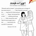 Joseph In Egypt Worksheet And Coloring Page | Sunday School | Free Printable Children&#039;s Bible Lessons Worksheets