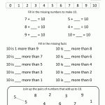 Kids : Basic Addition Facts 8 Worksheets Free Printable Additionbox2 | Printable Number Bond Worksheets