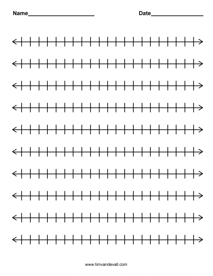 number-lines-worksheet