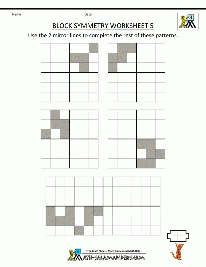 Kids : Symmetry Worksheets Symmetry Worksheet Line 5 Line Of | Printable Symmetry Worksheets