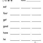 Kindergarten Basic Spelling Worksheet Printable | Kids Stuff | Printable Spelling Worksheets For Kindergarten