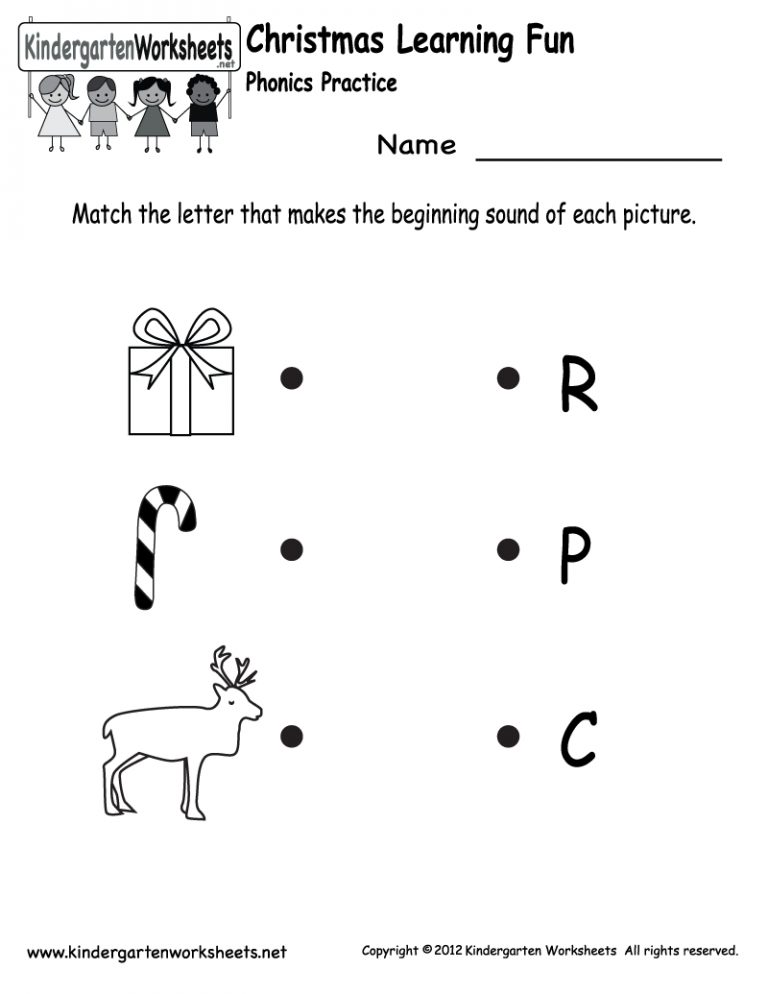 Free Printable Christmas Kindergarten Worksheets - Printable Worksheets
