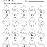 Kindergarten Easter Numbers Worksheet Printable | Easter Worksheets | Free Printable Easter Worksheets For Preschoolers