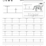 Kindergarten Free Printable Letter T Writing Practice Worksheet For | Spanish Alphabet Worksheet Printable