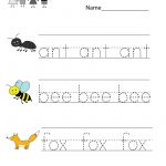 Kindergarten Free Spelling And Vocabulary Worksheet Printable | Kids | Spelling Worksheets For Kindergarten Printable