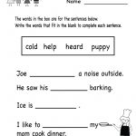 Kindergarten Grammar Worksheet Printable | Worksheets (Legacy | Printable Grammar Worksheets