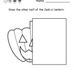 Kindergarten Halloween Drawing Activity Worksheet Printable | Free | Preschool Halloween Worksheets Printables