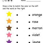 Kindergarten Learn French Language Worksheet Printable | Education | Free Printable French Worksheets For Grade 1
