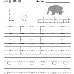 Kindergarten Letter E Writing Practice Worksheet Printable | Letter E Free Printable Worksheets